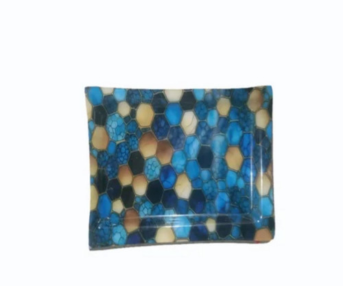 Blue Acrylic Printed Tray