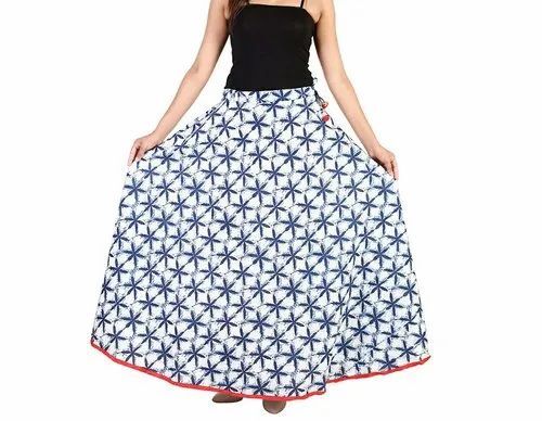 Ladies Printed Cotton Long Skirts