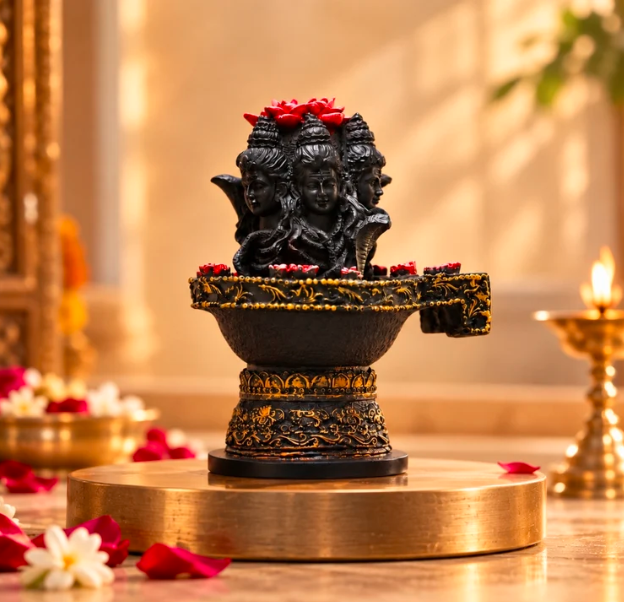 Polyresin 3 Faces Shivling Murti - Alcohol Content (%): 0