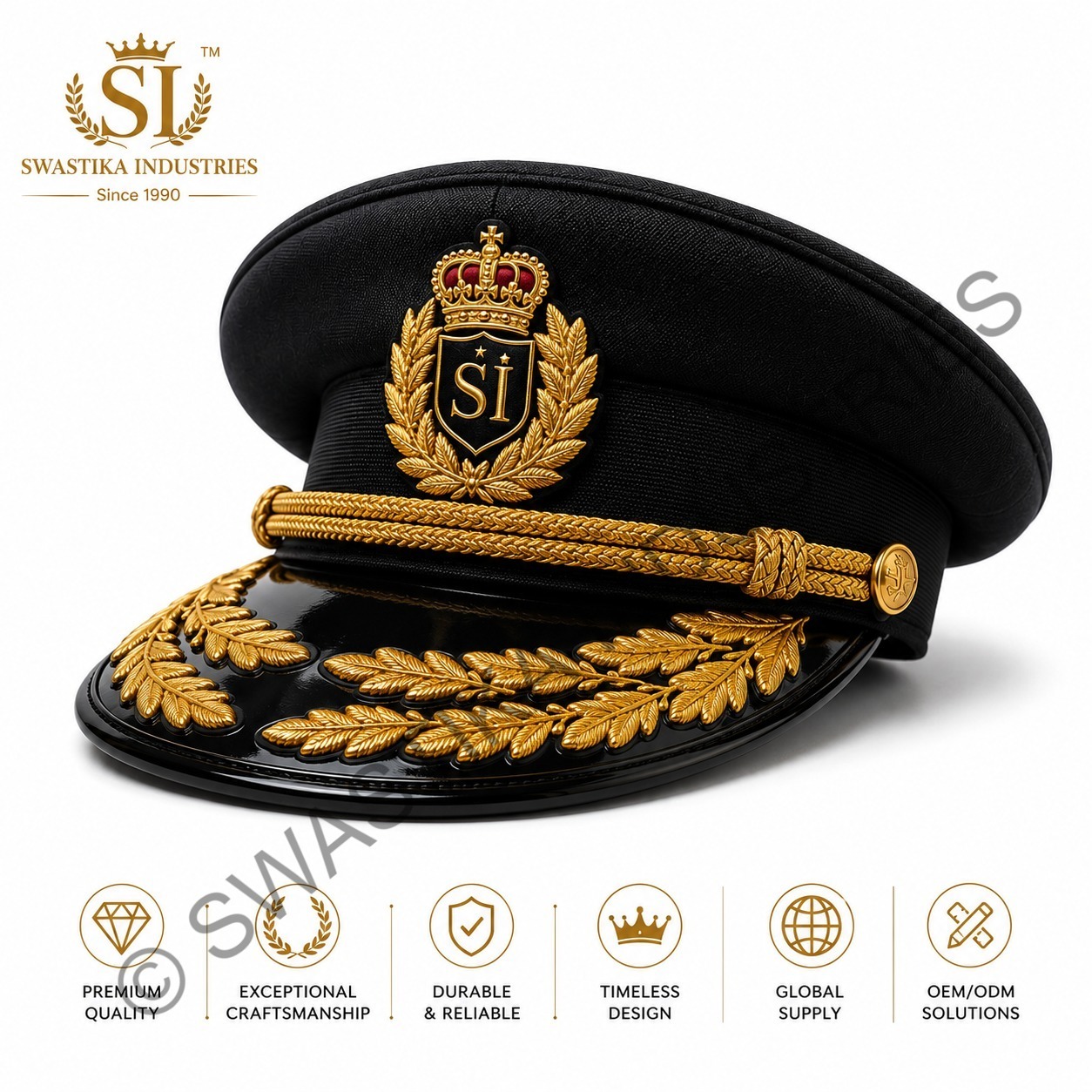 Premium Uniform Peaked Cap - Age Group: Adults