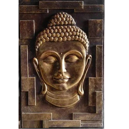 Square Fiber Buddha Statue
