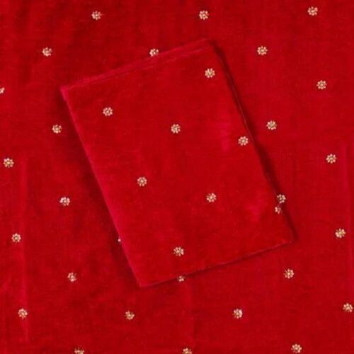 Velvet Red Embroidery Fabrics