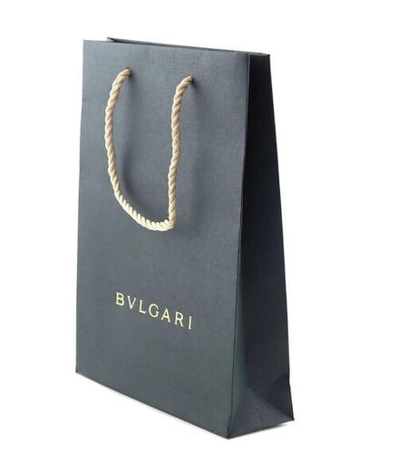 Black Printed Paper Shopping Bag