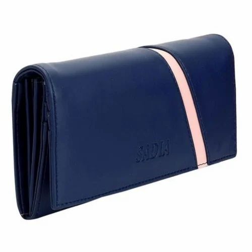 Blue Ladies Pu Leather Wallets