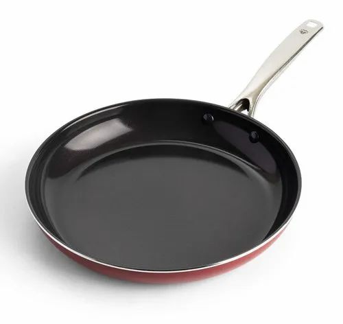 Ceramic Frying Pan - Color: Red And Black