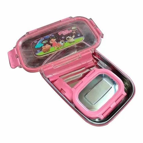 Rectangular Stainless Steel Lunch Box - Design: Standard