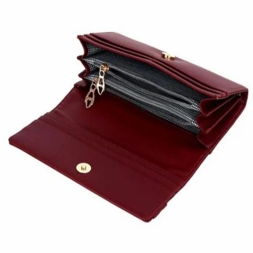 Rose Red Ladies Pu Leather Wallets