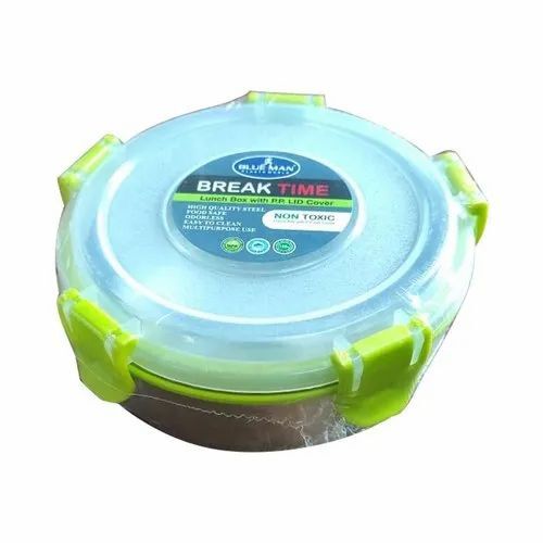Round Stainless Steel Lunch Box - Design: Standard