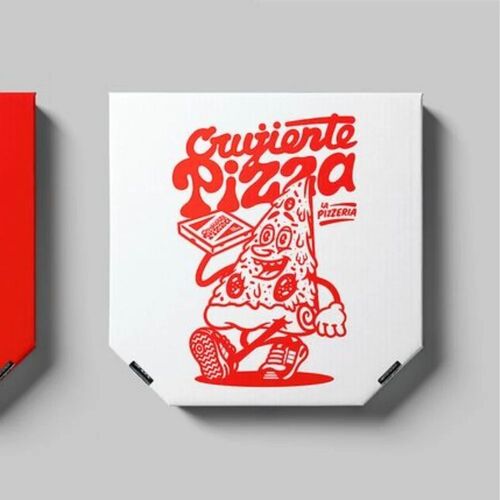 White Printed Pizza Box