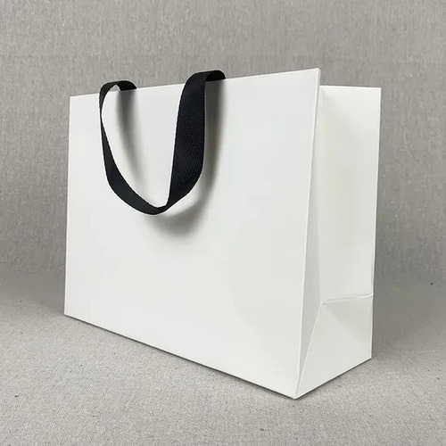 White Rectangular Paper Shopping Bag