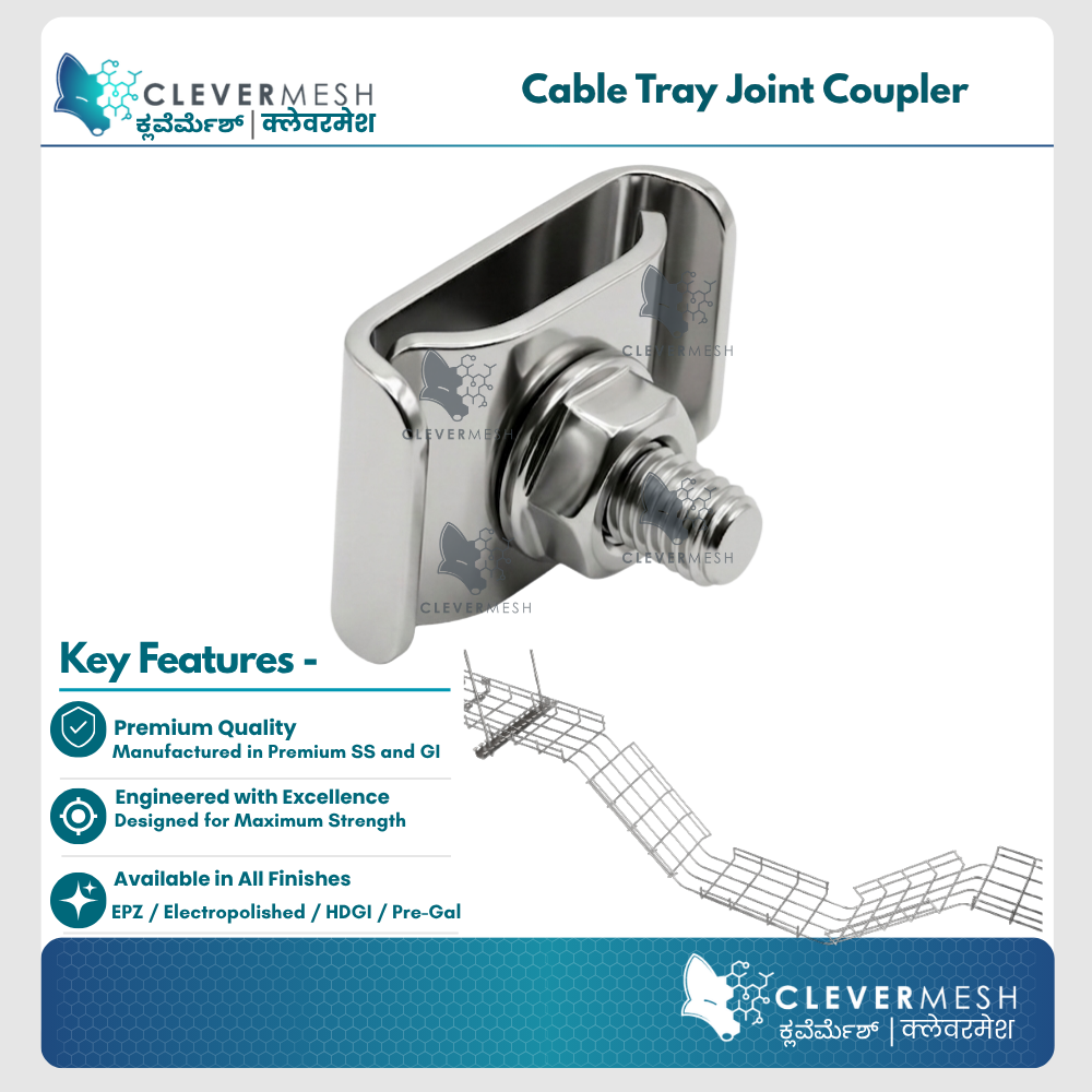 Wiremesh Cable Tray Coupler - Material: Stainless Steel And Galvanised Iron