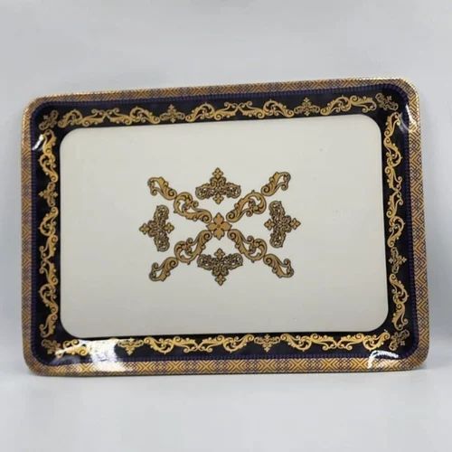 15.1 Inch White Melamine Tray