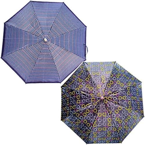 2 Fold Checks Printed Umbrella