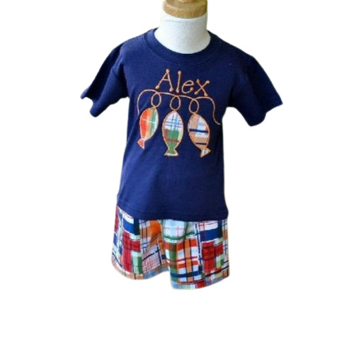 Boys Applique Embroidery T Shirt
