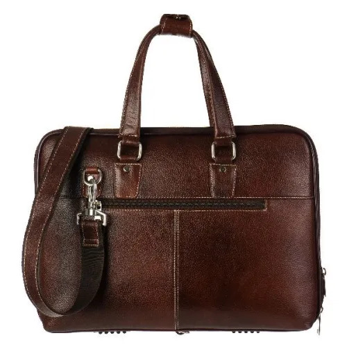 Brown Unisex Leather Laptop Bag
