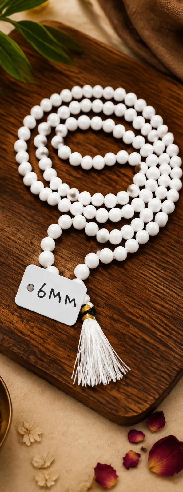 Original White Hakik Mala(Free size)