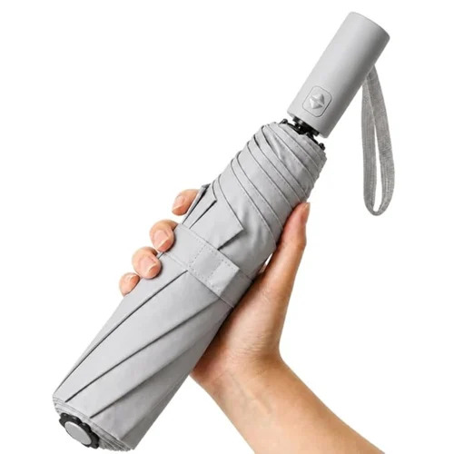 Round Handle 3 Fold Automatic Umbrella
