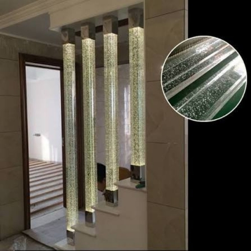 Transparent Bubble Glass Pillars