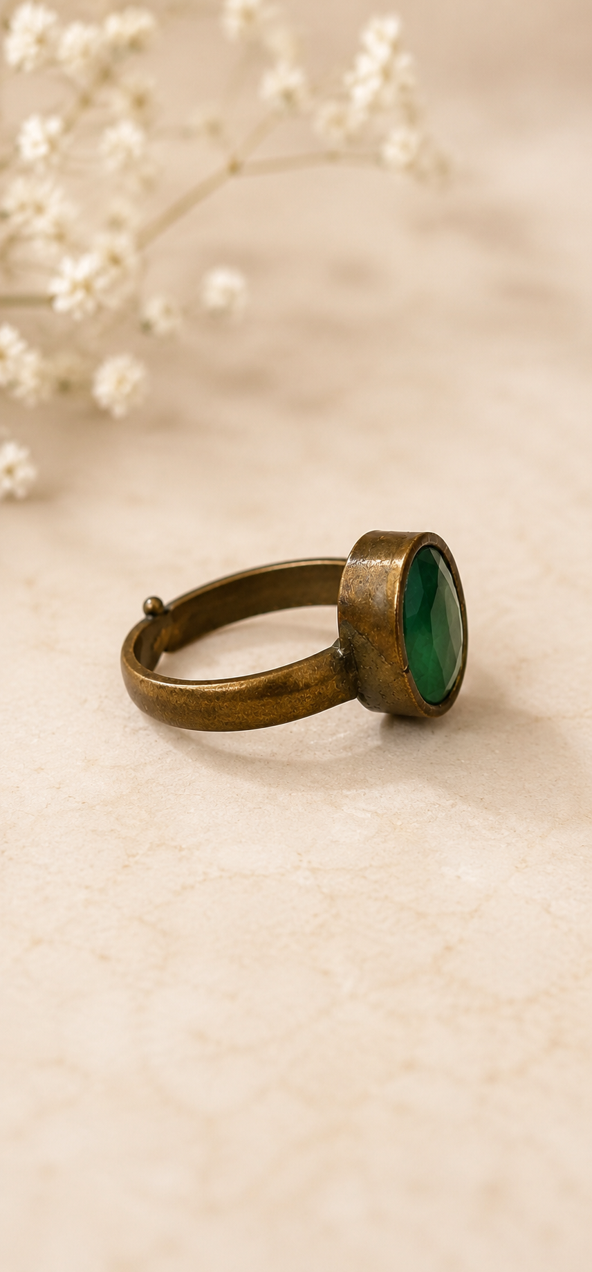Ashtadhatu Panna Ring