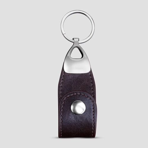 Brown Leather Keychain