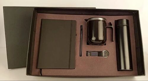 Brown Rectangular Corporate Gift Set