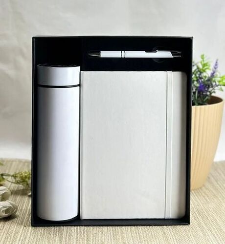 Corporate Gift Set White Bottle Pen Diary