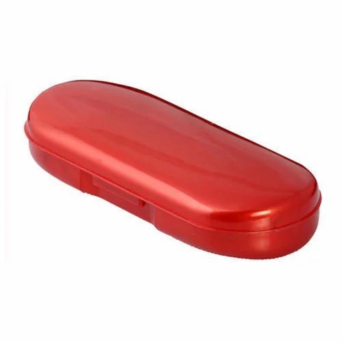 Glossy Red Color Plastic Spectacle Case