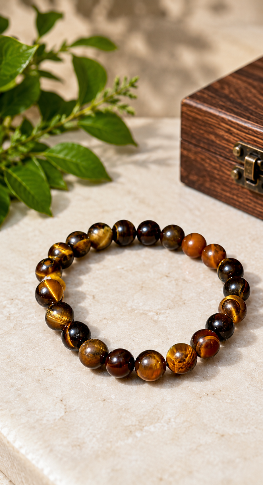 Tiger Eye Tumble Beads Bracelet