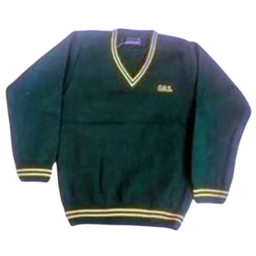 Plain Wool School Sweater Non Zipper
