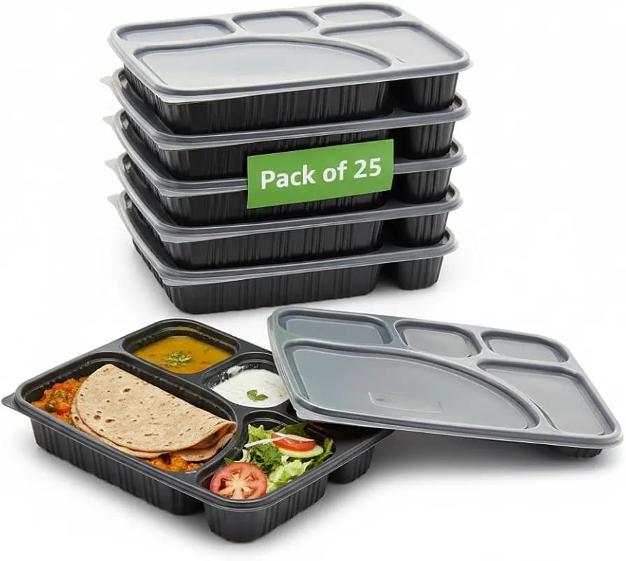 Plastic Plates Meal Tray With Lid