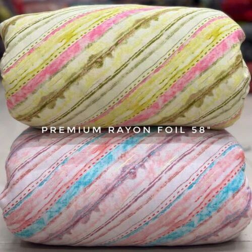Rayon Foil Print Fabric