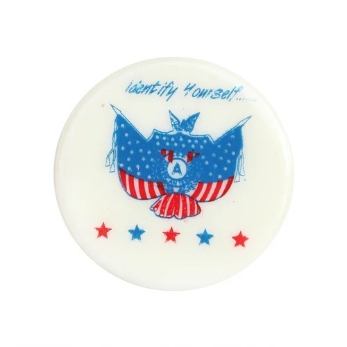 White Printed Garments Polyester Button