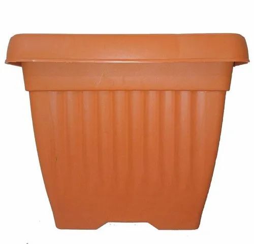 10Inch Square Flower Pot - Color: Brown