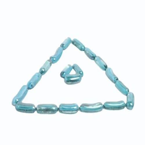 Blue Transparent Glass Pearl Beads