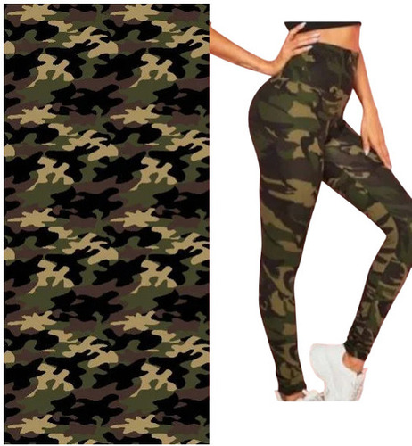 Camouflage Polyester Spandex Leggings - Optimum Grade, Size S/M, Skin Friendly, Comfortable | Anti Pilling, Anti Wrinkle, Breathable, Washable