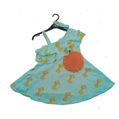 Kids Linen Designer Frock