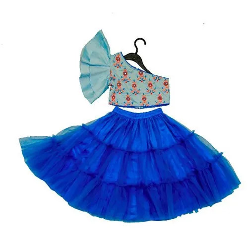 Kids Silk Frilled Skirt Top