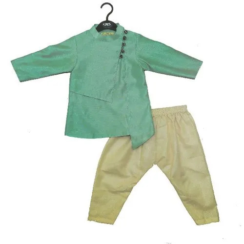 Kids Silk Plain Kurta Pajama