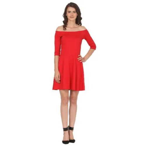 Ladies Red One Piece Dress