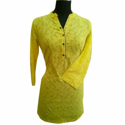 Ladies Yellow Casual Kurti