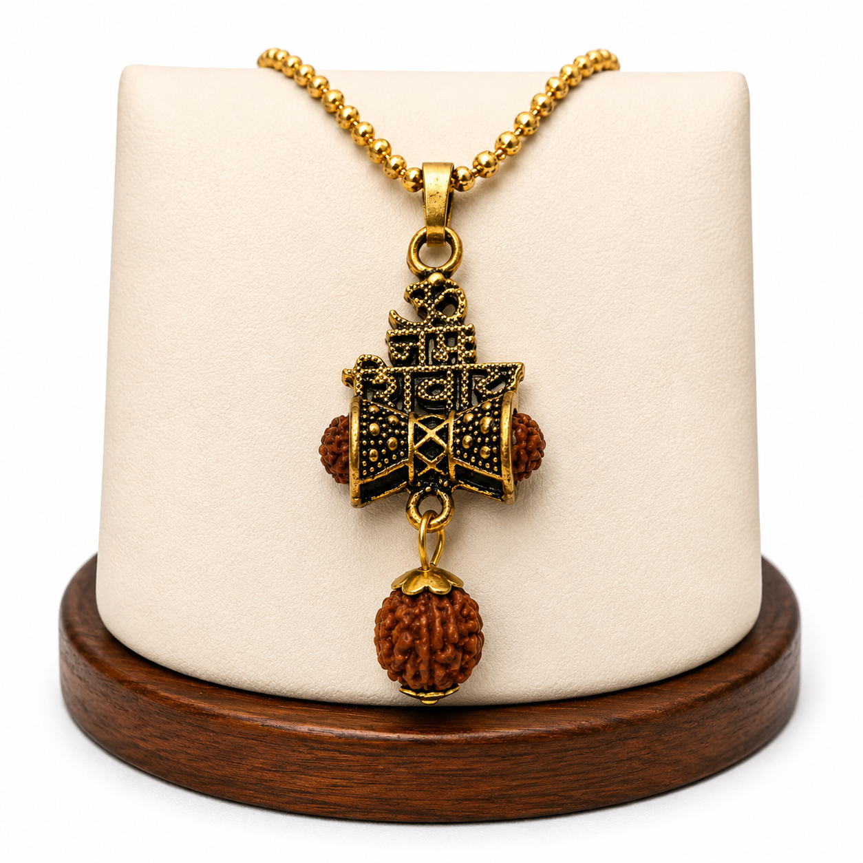 Om Namah Shivay Damru Rudraksha Locket