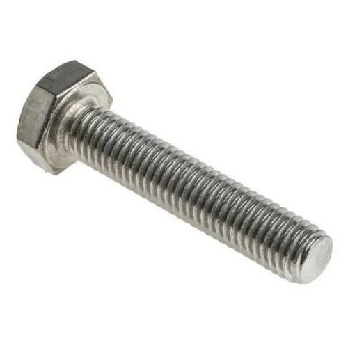 0.5mm Mild Steel Hex Bolt - Durable Hexagon Head, Silver Powder Coated, Fine Finished