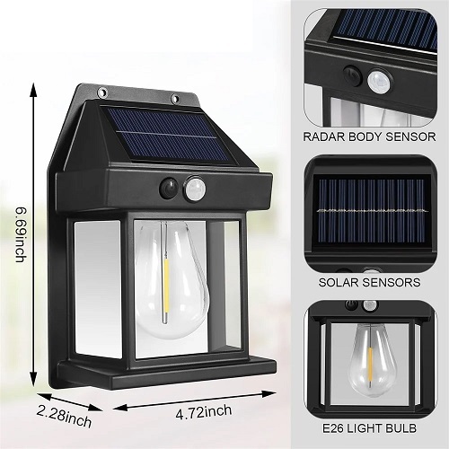 3 Watt Solar Sensor Wall Light
