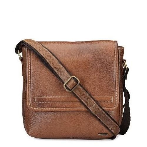 Brown Genuine Leather Messenger Bag