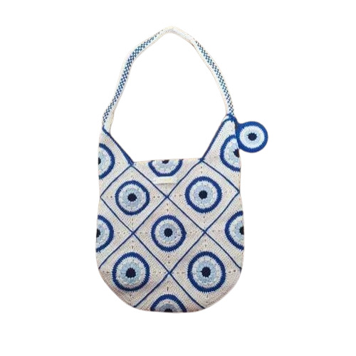 Evil Eye Pattern Crochet Handbags