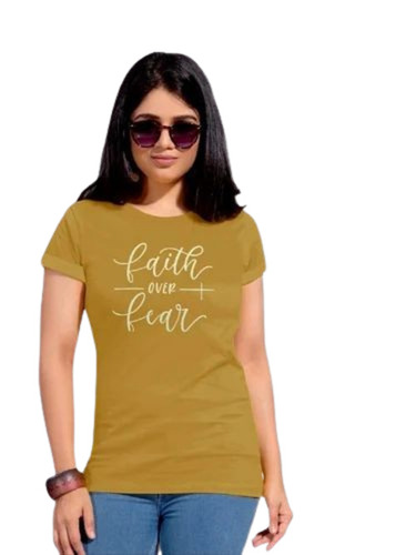 Ladies Printed Round Neck T Shirt