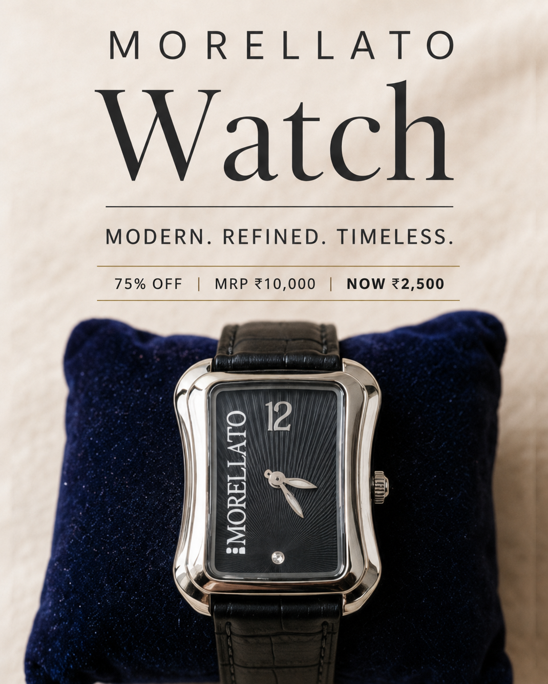Morellato Square Dial Men and Women Quartz Watch