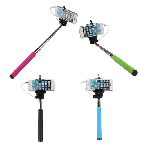 Multicolor Selfie Stick Aux Cable
