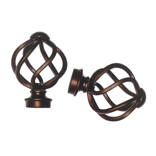 Round Swirl Curtain Rod End Cap