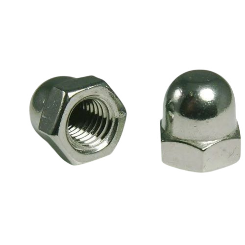 Silver Mild Steel Dome Nut